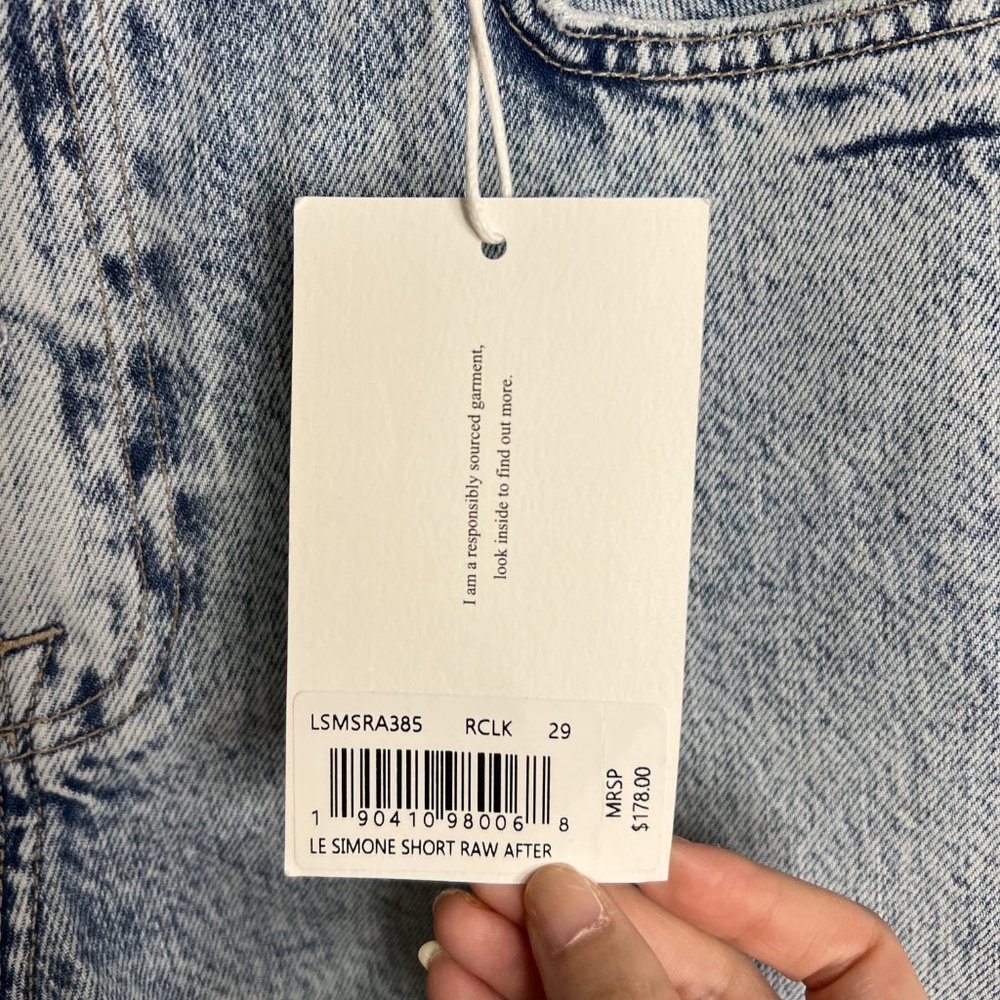 NWT FRAME Le Simone Raw Shorts - Picture 9 of 11